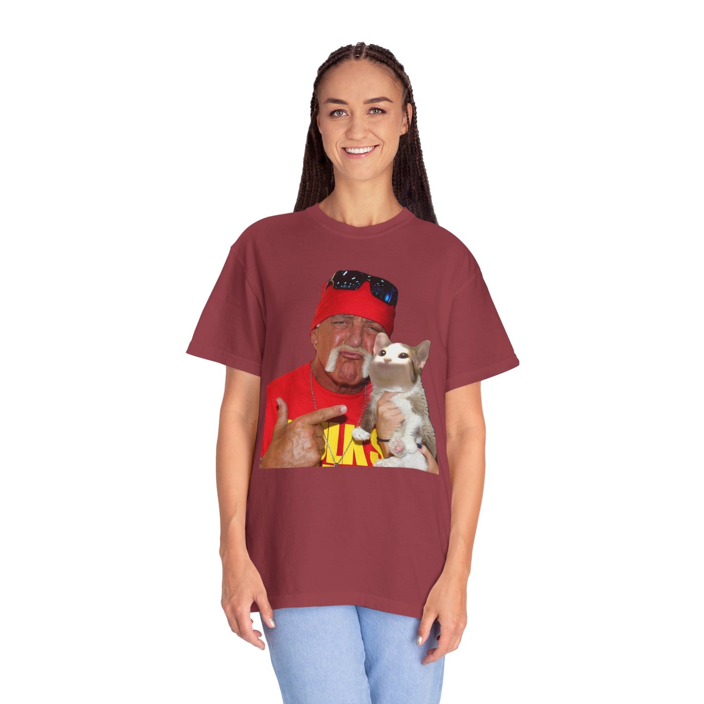 POPCAT Hilarious Unisex T-Shirt: Perfect for Dads, Pet Lovers, Gifts, Funny Apparel, Casual Wear, Cat Lovers