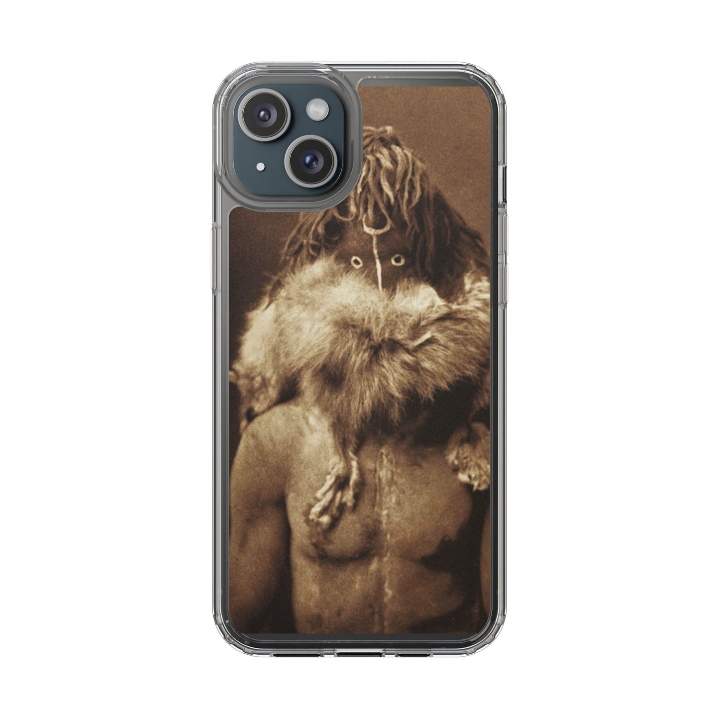 Yei Vintage Art Phone Case, Clear Case, Unique Gift for Art Lovers, Bohemian Style, Customizable Phone Cover, Trendy Accessories