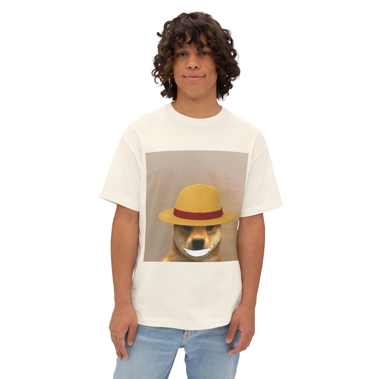 WIF One Piece Oversized Tee, Unisex Graphic Tee, Funny Dog Shirt, Casual Wear, Gift for Dog Lovers, Cute Animal Art