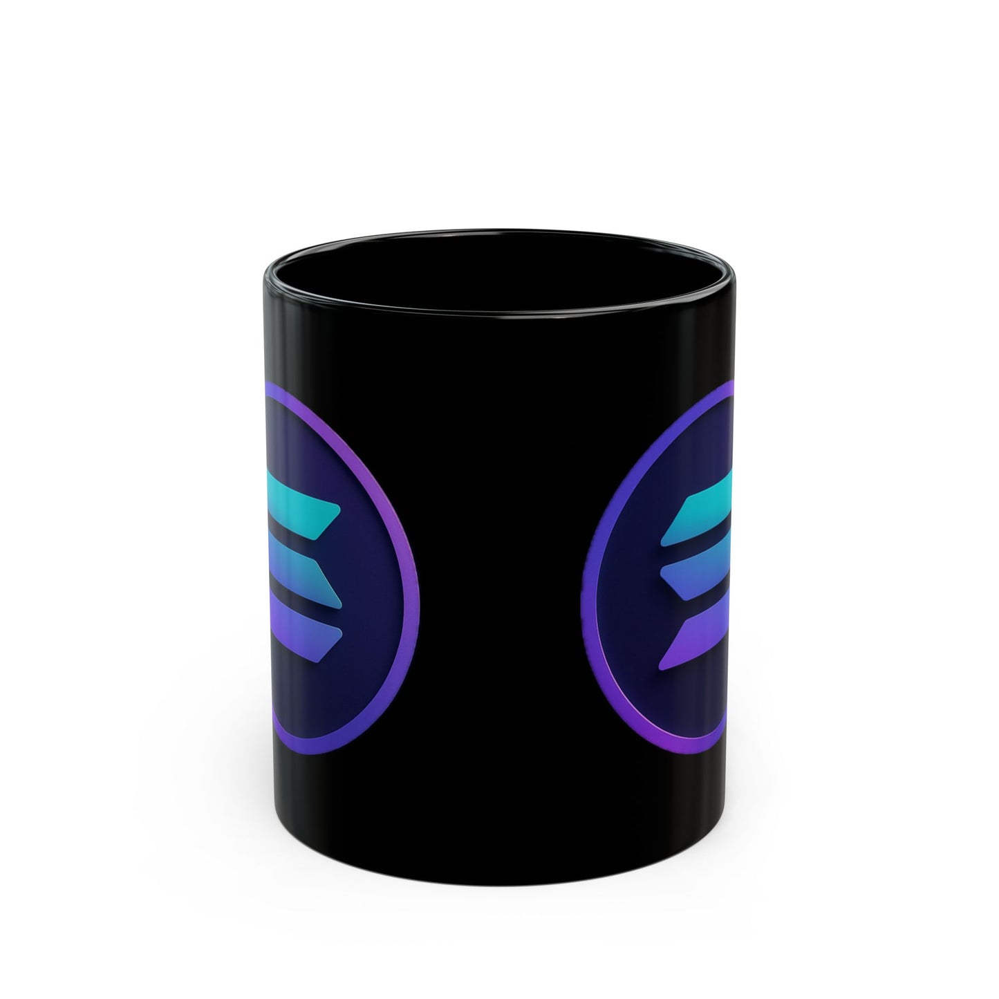 Stylish Solana Black Mug with Gradient Design - Perfect Gift for Coffee Lovers, Home Decor, Office Mug, Collectible, Holiday Gift