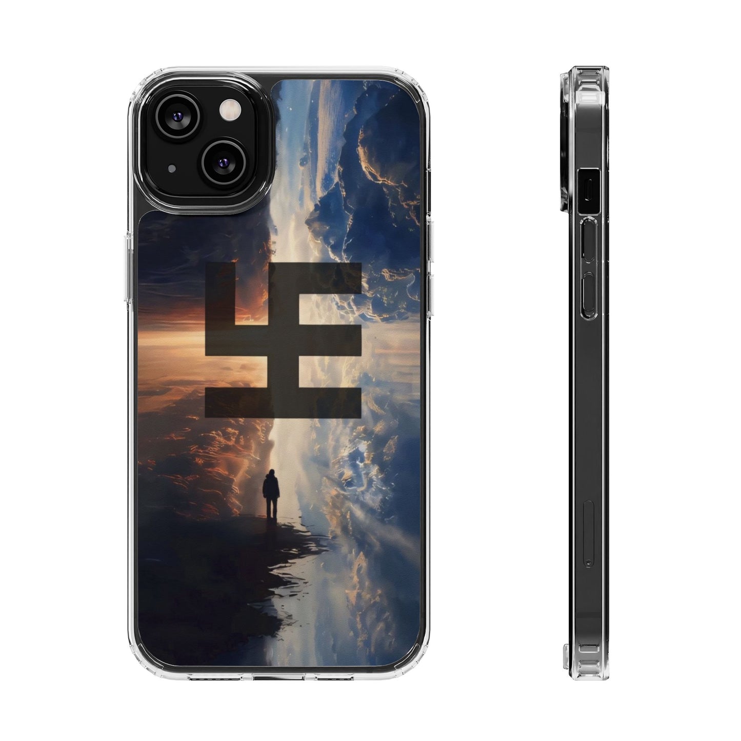 Swasticoin Nature-Themed Clear Phone Case, Unique Phone Cover with Scenic Design, Eco-Friendly Protection, Gift for Travelers, Custom Phone Accessory