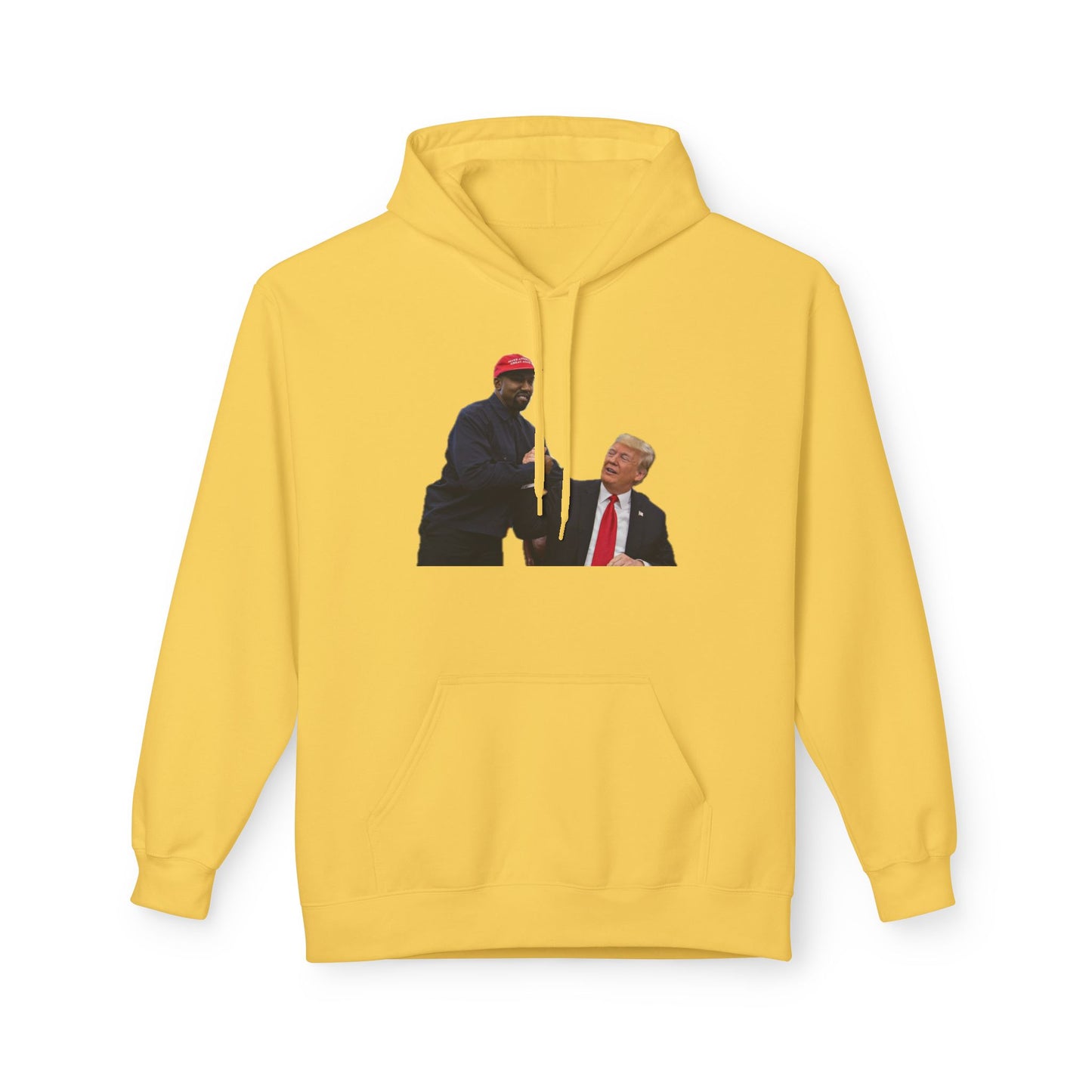 Ye & DJT Funny Political Fleece Hoodie, Unisex Softstyle Hoodie, Gift for Political Humor, Casual Wear, Election Day Apparel, Meme Clothing