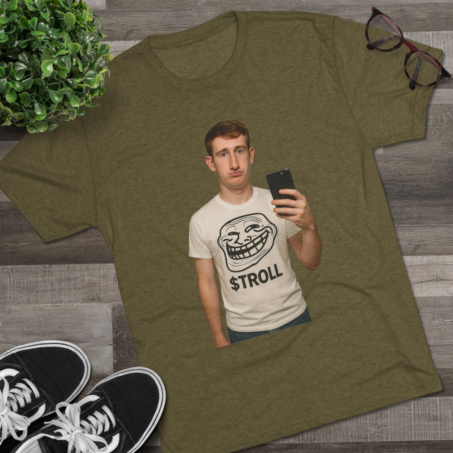 TROLL Unisex Tri-Blend Crew Tee | Funny Tee | Casual Wear | Gift for Friends | Trendy Shirt | Meme Apparel
