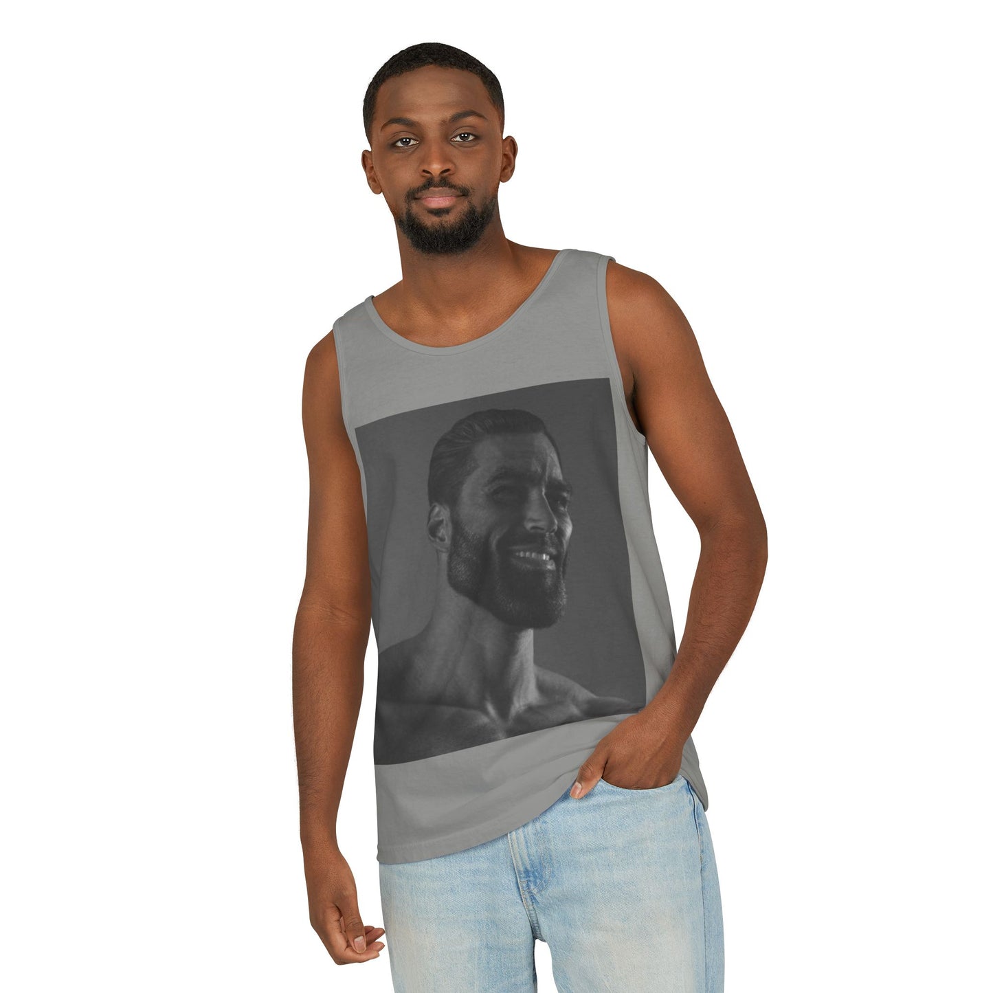 GIGA Unisex Garment-Dyed Tank Top, Summer Apparel, Funny Graphic Tee, Workout Wear, Unique Gift Idea, Casual Outfit