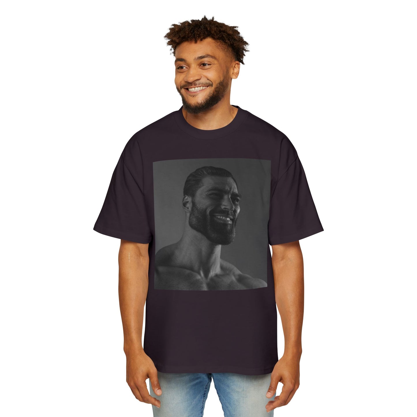 GIGA Men's Heavy Oversized Tee | Casual Streetwear Shirt, Graphic Tee, Gift for Him, Unisex Style, Trendy Apparel
