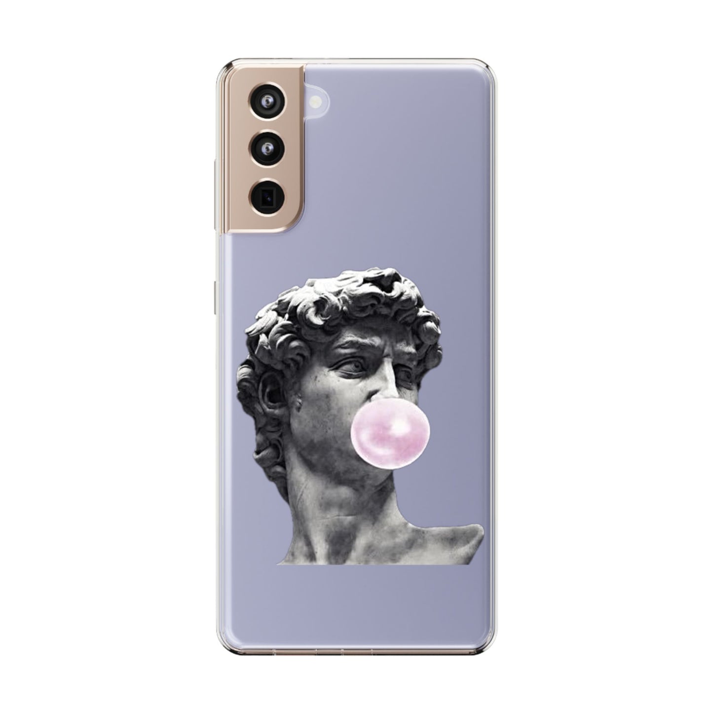 @ye Clear Phone Case with David Statue Design, Modern Phone Accessory for Art Lovers, Unique Gift, Customizable Compatible Soft Case