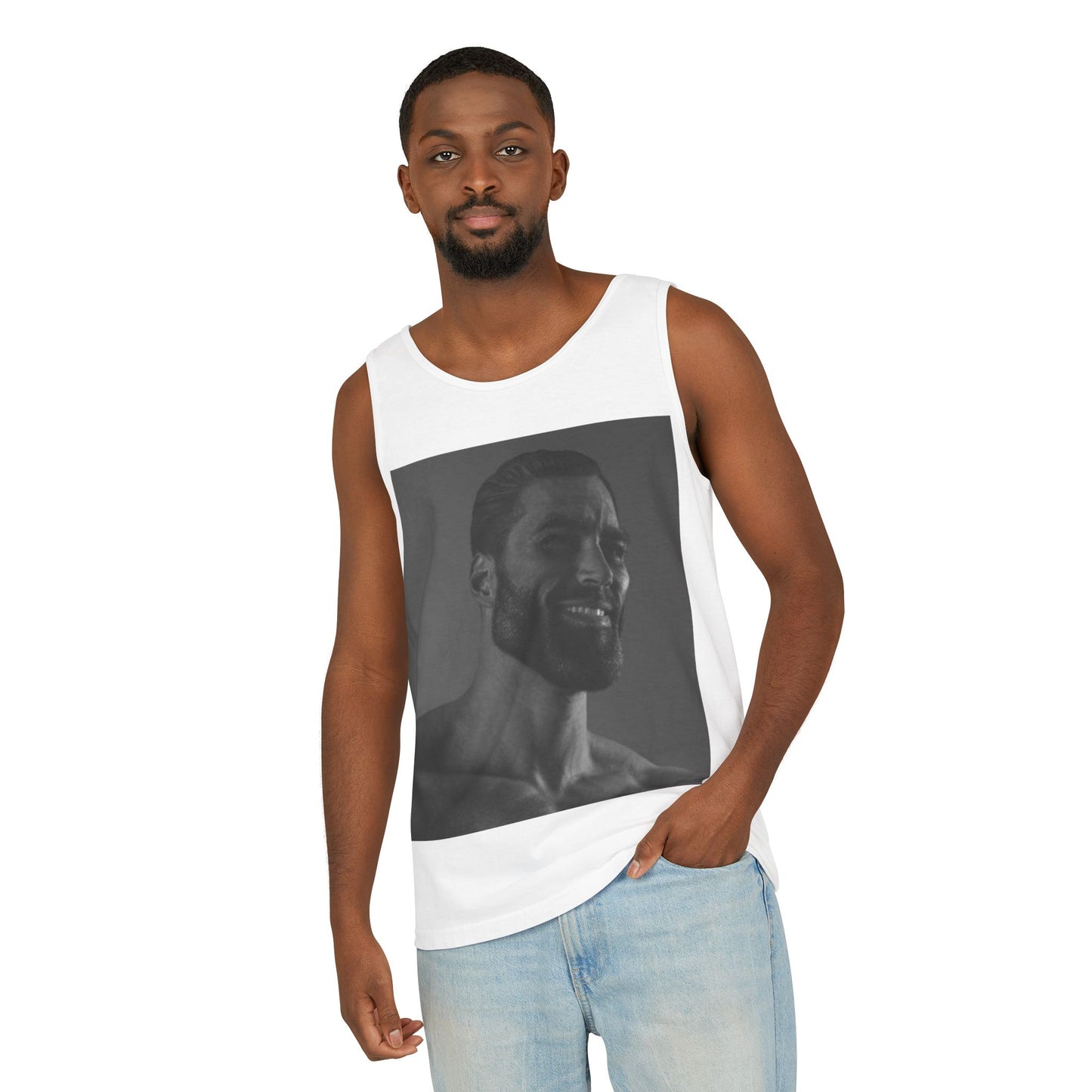 GIGA Unisex Garment-Dyed Tank Top, Summer Apparel, Funny Graphic Tee, Workout Wear, Unique Gift Idea, Casual Outfit