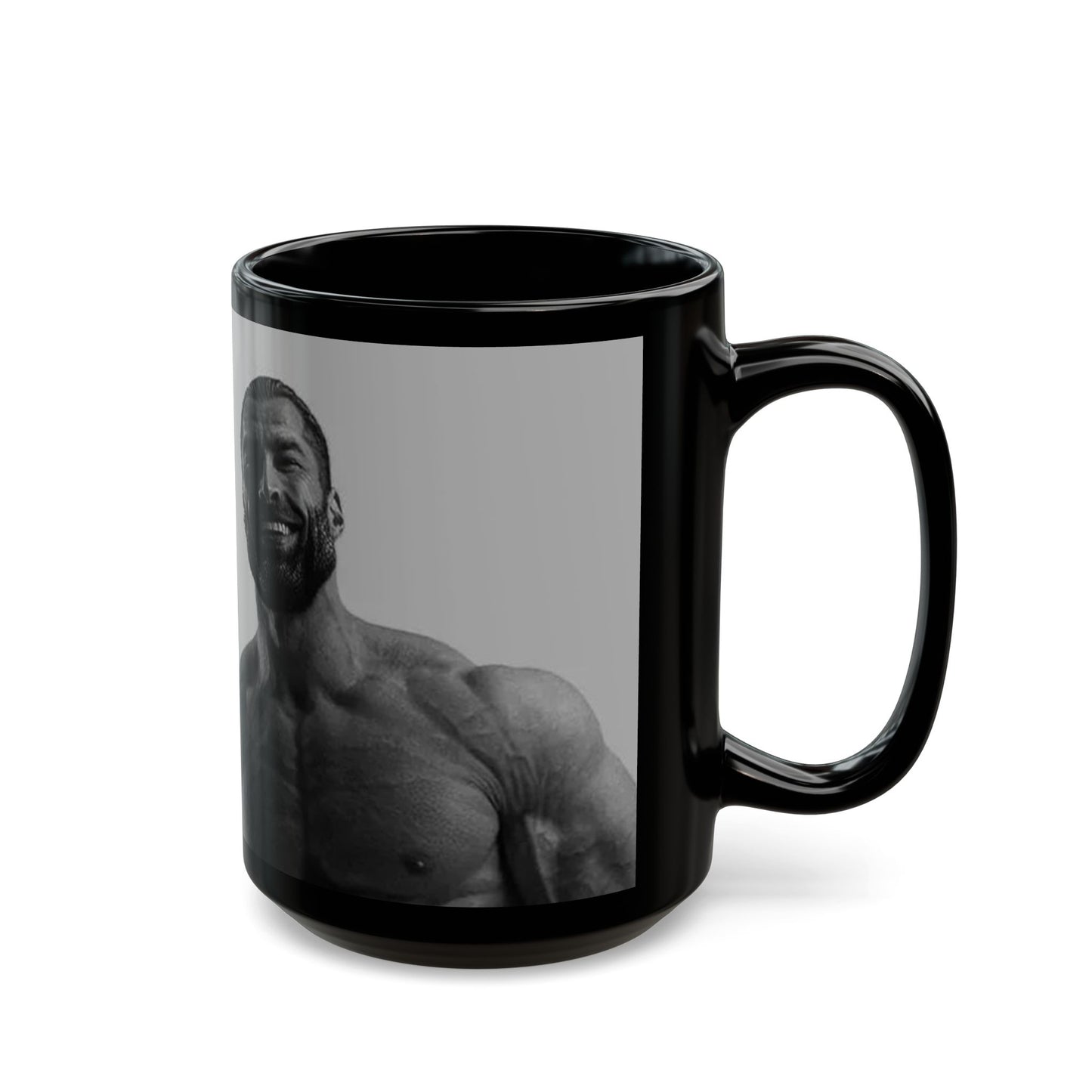 GIGA Bold Fitness-Inspired Black Mug - Perfect Gift for Gym Lovers, Workout Motivation, Coffee Lover, Personalized Gym Décor, Unique Tea Mug