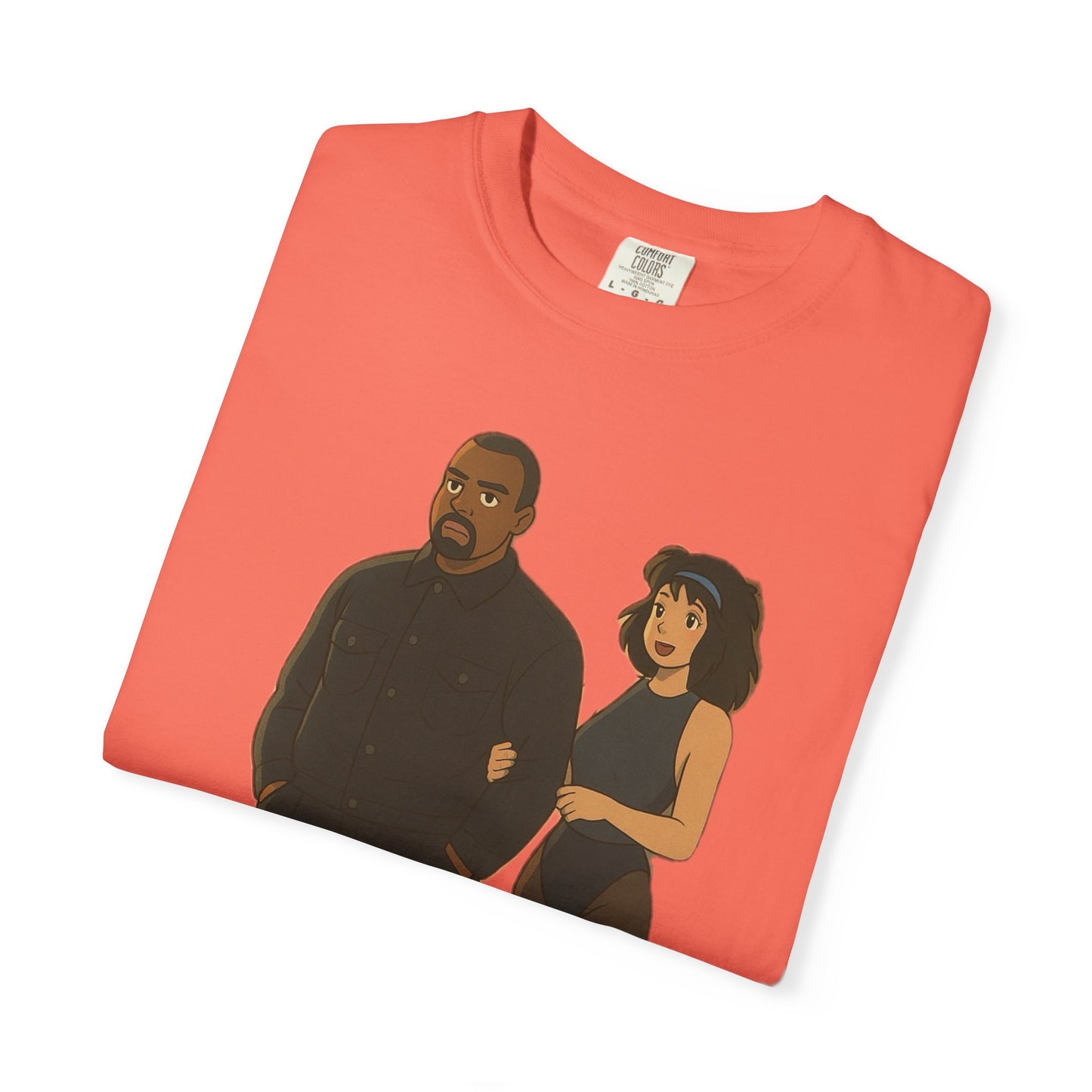 Ye & Bianca Graphic Tee, Trendy Unisex T-shirt, Cartoon Style, Streetwear, Gift for Music Lovers, Casual Fashion
