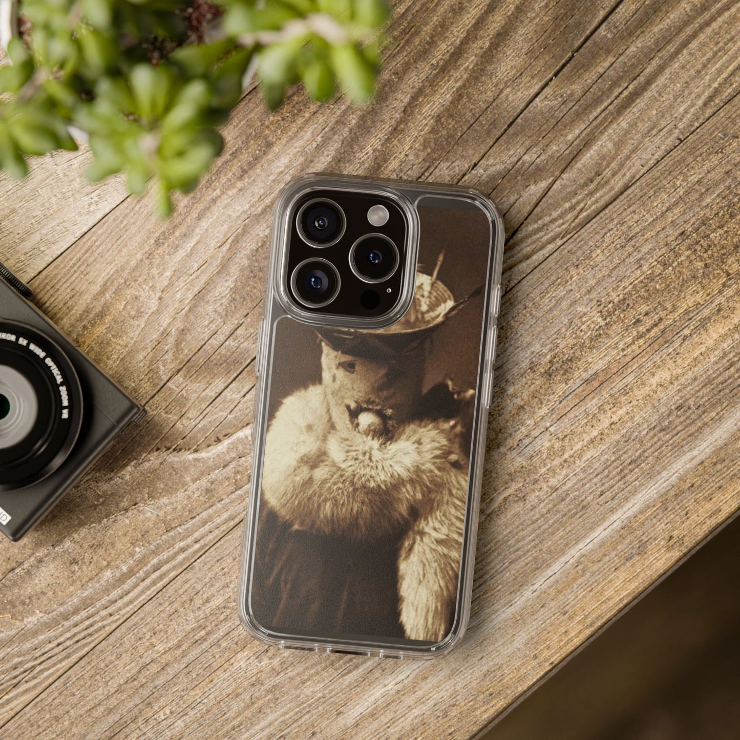 Yei Vintage Cat Photography Phone Case, Clear Cases, Unique Gift for Cat Lovers, Phone Accessory, Stylish Tech Gear, Animal Art