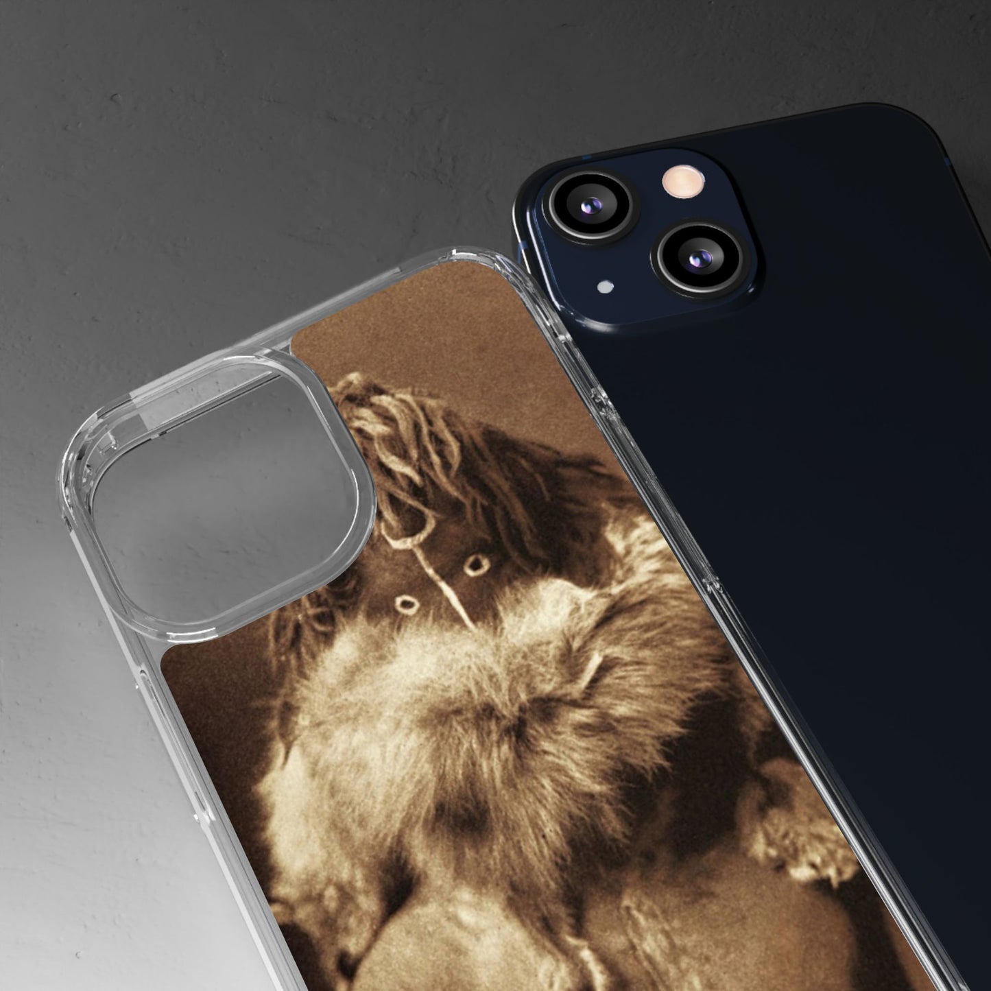 Yei Vintage Art Phone Case, Clear Case, Unique Gift for Art Lovers, Bohemian Style, Customizable Phone Cover, Trendy Accessories