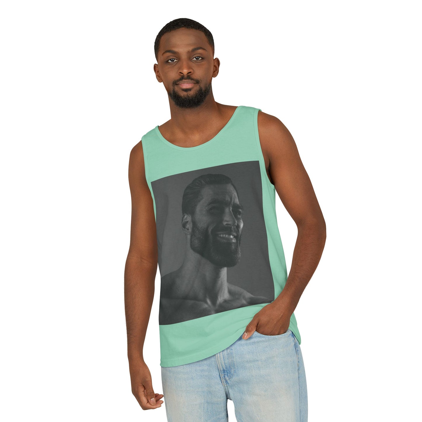 GIGA Unisex Garment-Dyed Tank Top, Summer Apparel, Funny Graphic Tee, Workout Wear, Unique Gift Idea, Casual Outfit