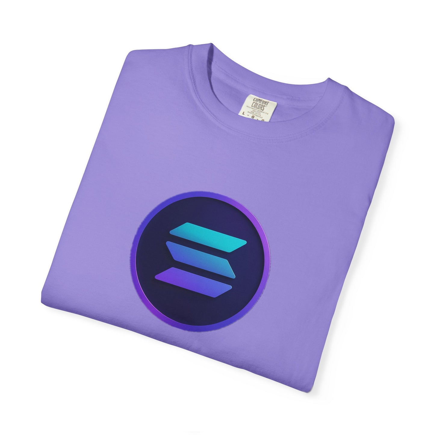 Solana Stylish Garment-Dyed T-Shirt with Colorful Logo, Trendy Graphic Tee, Casual Wear, Everyday Comfort, Perfect Gift Idea
