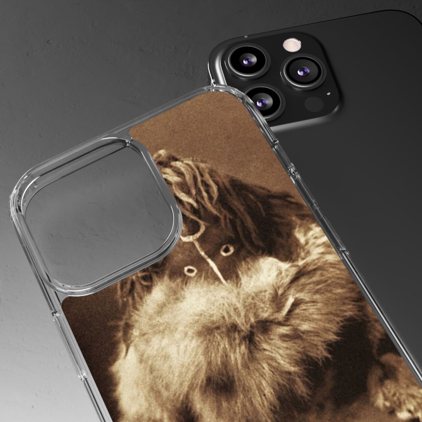 Yei Vintage Art Phone Case, Clear Case, Unique Gift for Art Lovers, Bohemian Style, Customizable Phone Cover, Trendy Accessories