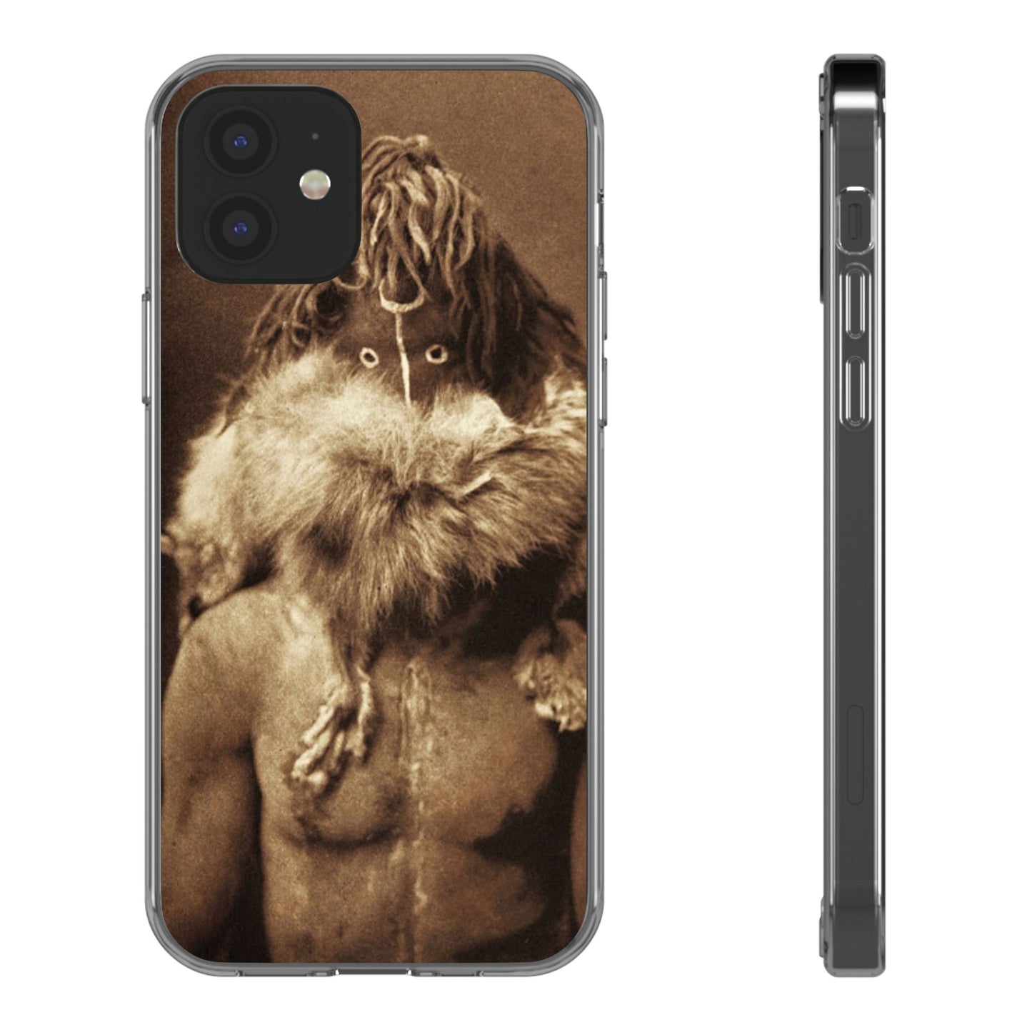 Yei Vintage Art Phone Case, Clear Case, Unique Gift for Art Lovers, Bohemian Style, Customizable Phone Cover, Trendy Accessories