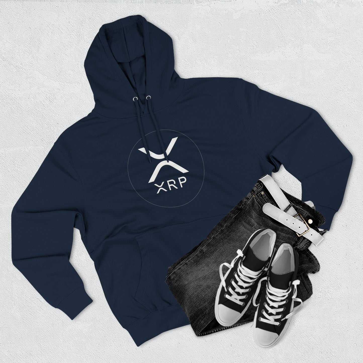 XRP Cozy Three-Panel Fleece Hoodie for Relaxed Casual Style, Perfect for Lounging, Gifting, Everyday Wear, and Cozy Nights
