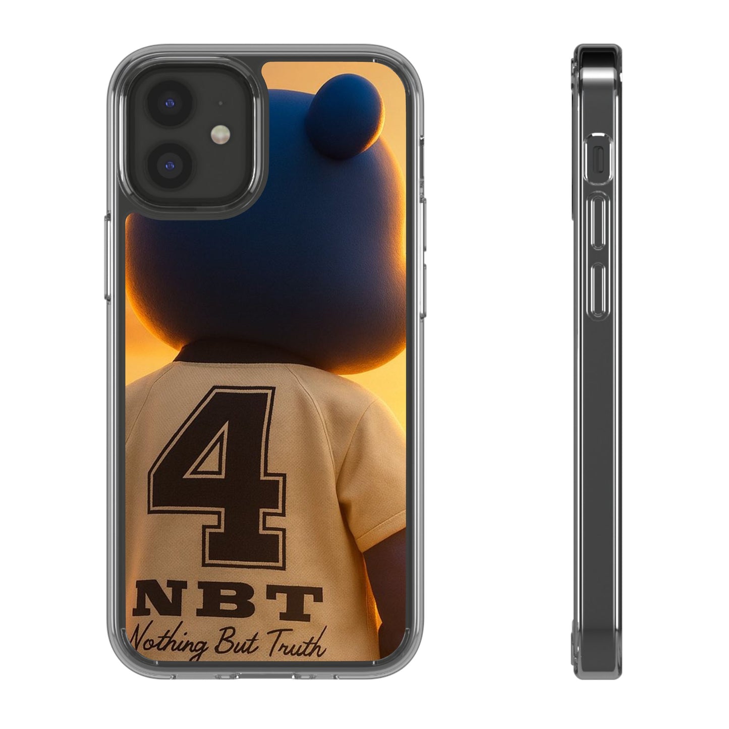 4NBT Trillion Bear Clear Phone Case, Aesthetic Phone Cover, Unique Gift for Animal Lovers, Stylish iPhone Accessory, Perfect for Birthdays