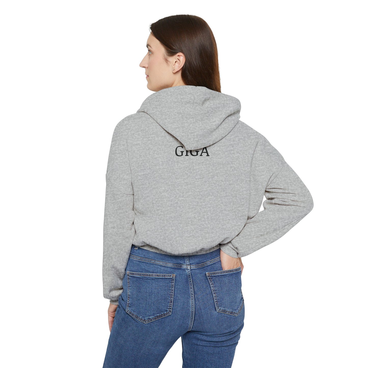 GIGA Empowering Women's Cinched Bottom Hoodie - Her Body My Choice, Feminist Apparel, Activist Fashion, Gift for Her, Casual Wear