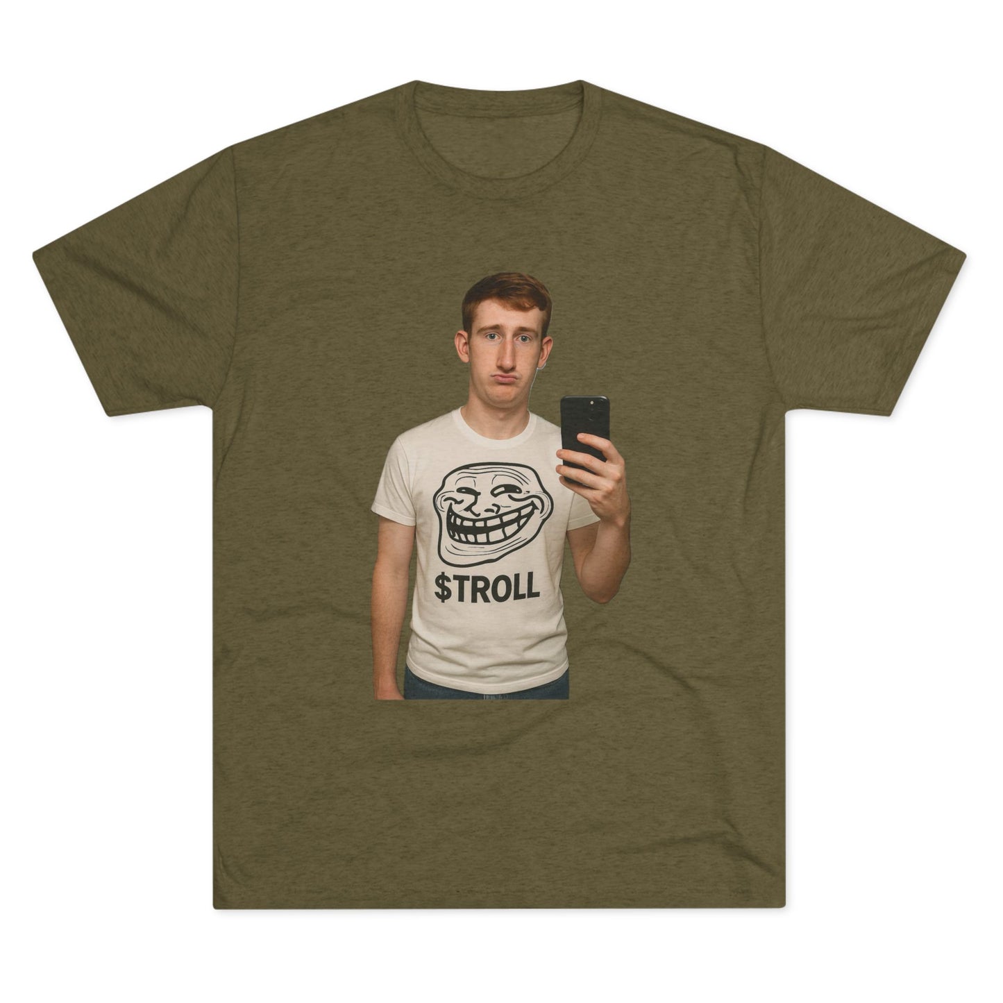 TROLL Unisex Tri-Blend Crew Tee | Funny Tee | Casual Wear | Gift for Friends | Trendy Shirt | Meme Apparel
