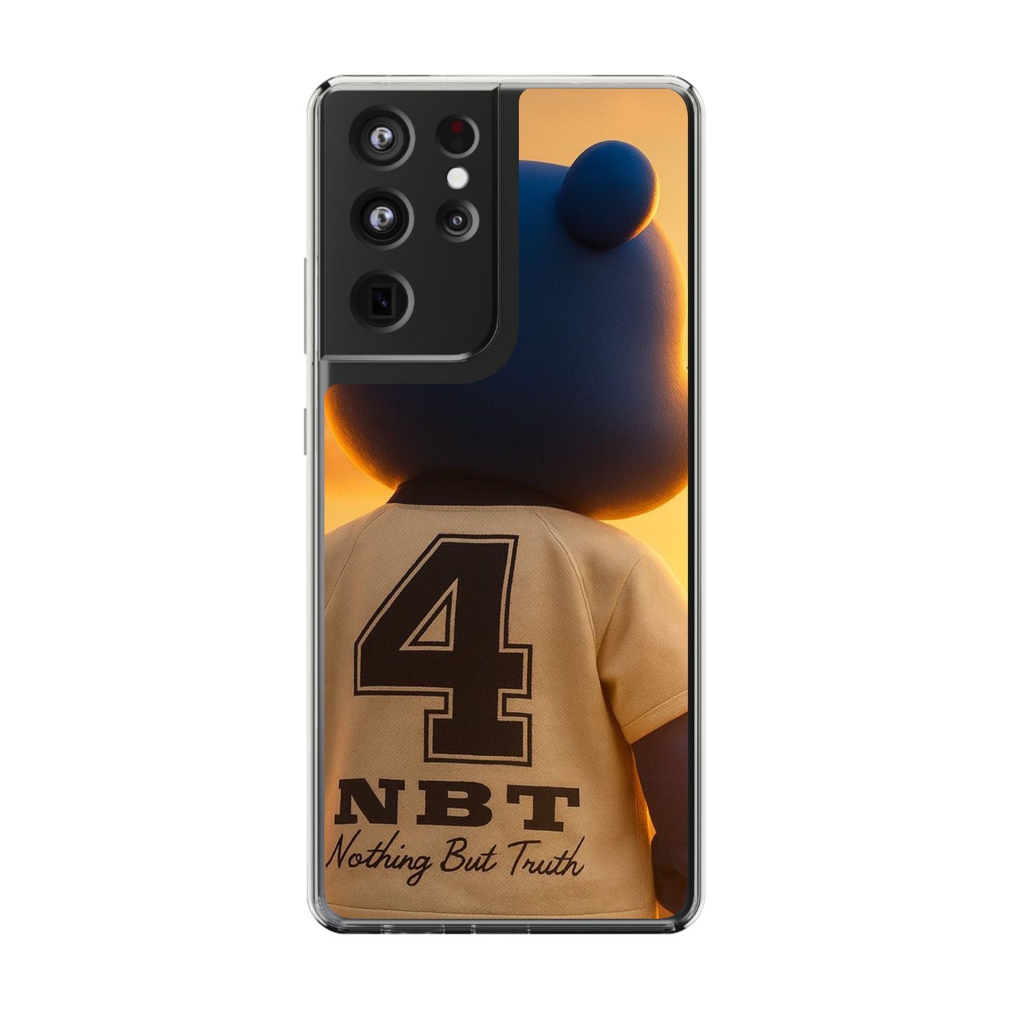 4NBT Trillion Bear Clear Phone Case, Aesthetic Phone Cover, Unique Gift for Animal Lovers, Stylish iPhone Accessory, Perfect for Birthdays