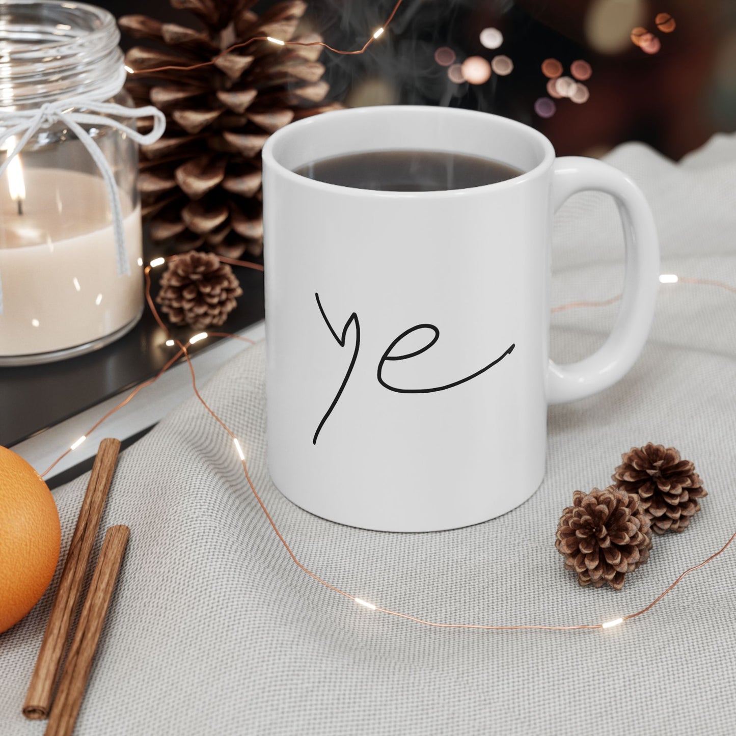 Ye 7BN Personalized Ceramic Mug, Coffee Cup, Gift for Friends, Custom Message Mug, Cute Drinkware, Unique Kitchen Decor