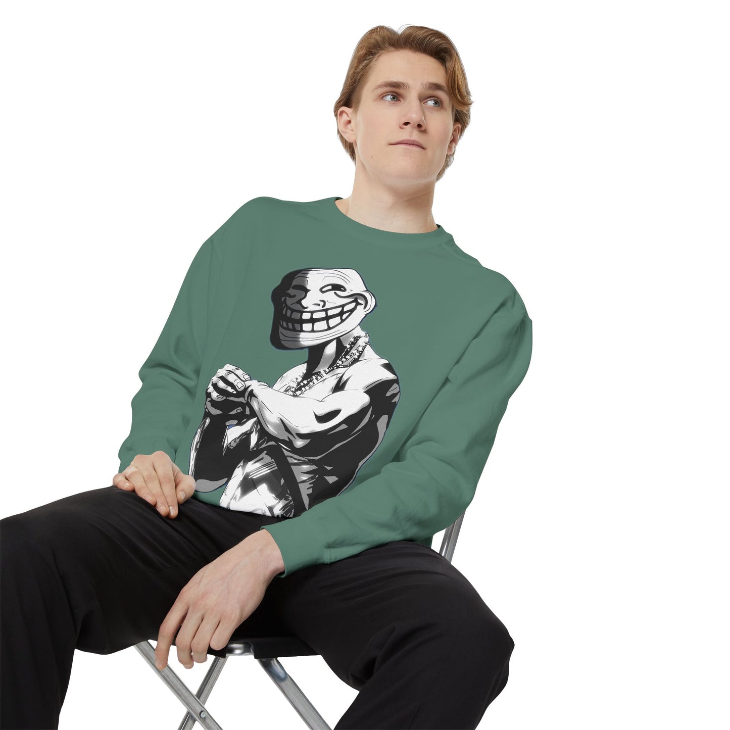 TROLL Stylish Unisex Sweatshirt with Playful Graphic, Trendy Streetwear, Cozy and Casual, Perfect Gift for Any Occasion, Unique Art Design