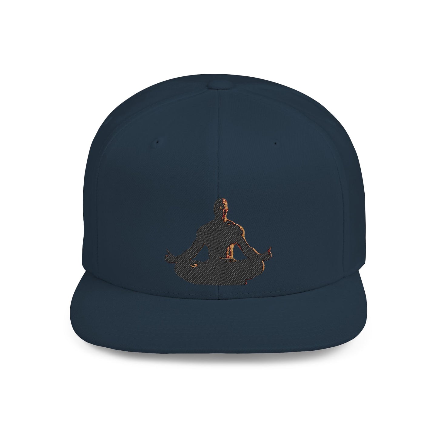 GIGA Zen Meditation Flat Bill Snapback Hat, Mindfulness Cap, Yoga Headwear, Gift for Him/Her, Casual Everyday Wear, Stylish Accessory