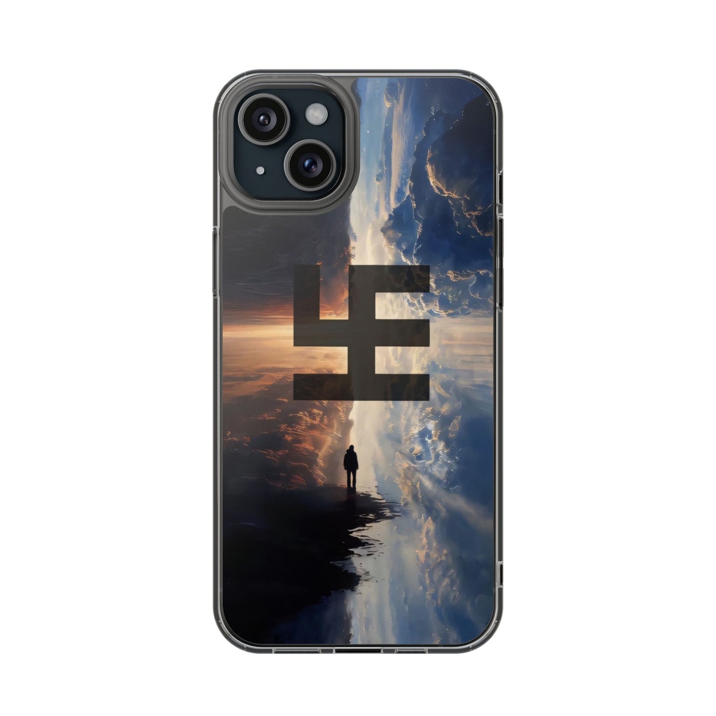 Swasticoin Nature-Themed Clear Phone Case, Unique Phone Cover with Scenic Design, Eco-Friendly Protection, Gift for Travelers, Custom Phone Accessory