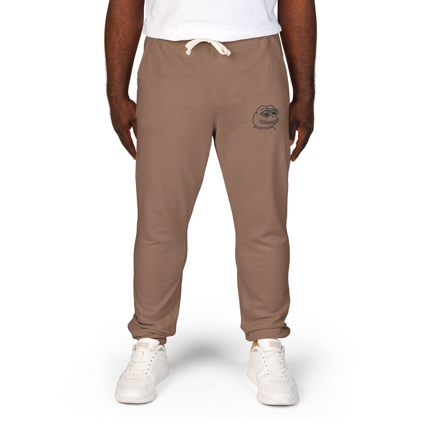 Pepe Cozy Garment-Dyed Fleece Sweatpants for Ultimate Relaxation, Lounge Pants, Relaxed Fit Joggers, Birthday Gift, Comfortable Homewear