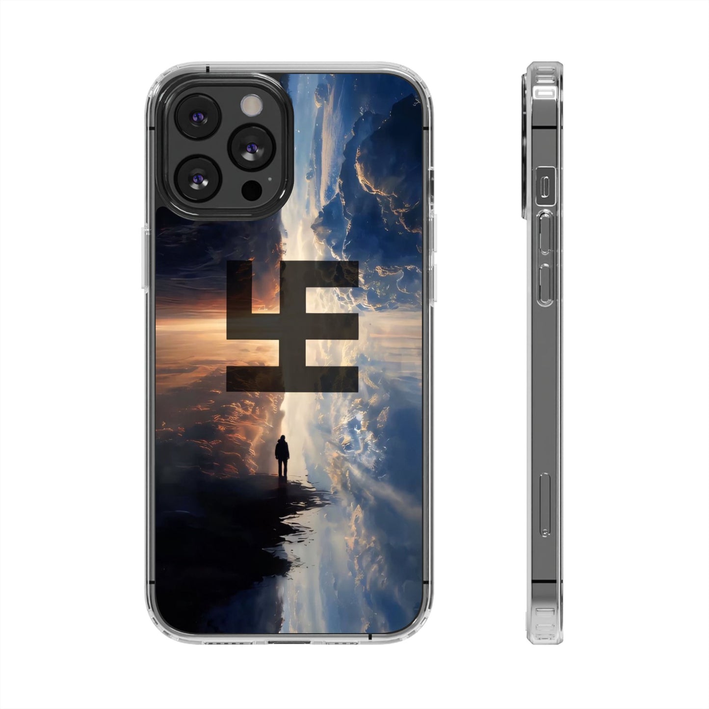 Swasticoin Nature-Themed Clear Phone Case, Unique Phone Cover with Scenic Design, Eco-Friendly Protection, Gift for Travelers, Custom Phone Accessory