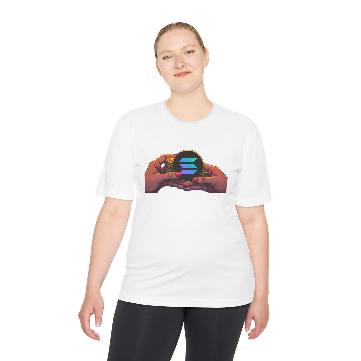 Unisex Moisture Wicking Tee featuring SOLANA & YZY designs, Perfect for Athletes, Casual Wear, Fitness Goals, Everyday Use, Sports Events