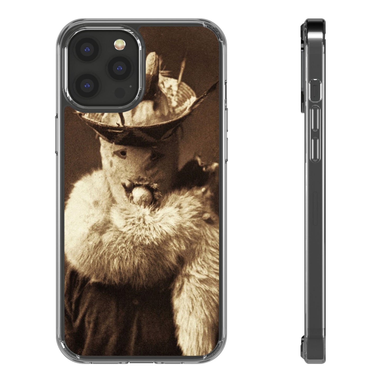 Yei Vintage Cat Photography Phone Case, Clear Cases, Unique Gift for Cat Lovers, Phone Accessory, Stylish Tech Gear, Animal Art