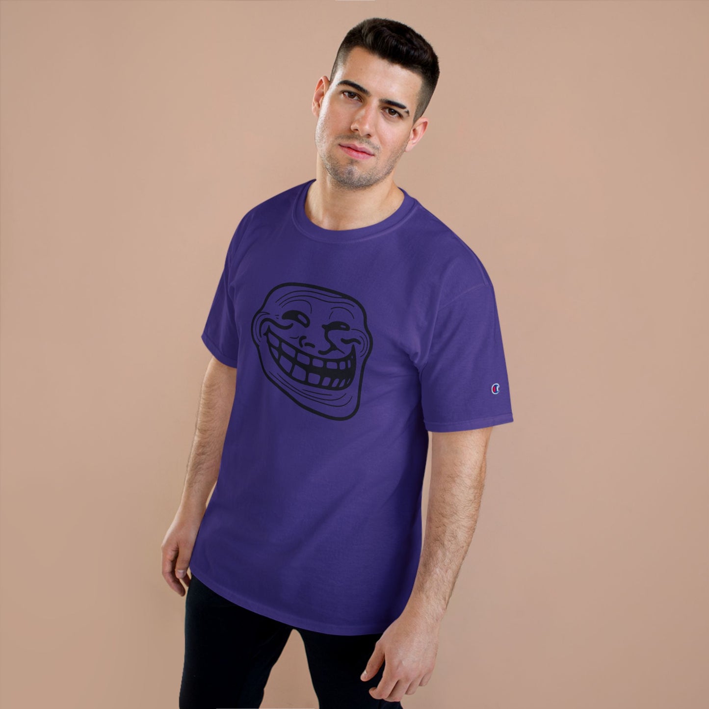 TROLL Funny Meme Champion T-Shirt, Humor Shirt, Gift for Gamers, Casual Wear, Laughing Face Tee, Perfect for Parties
