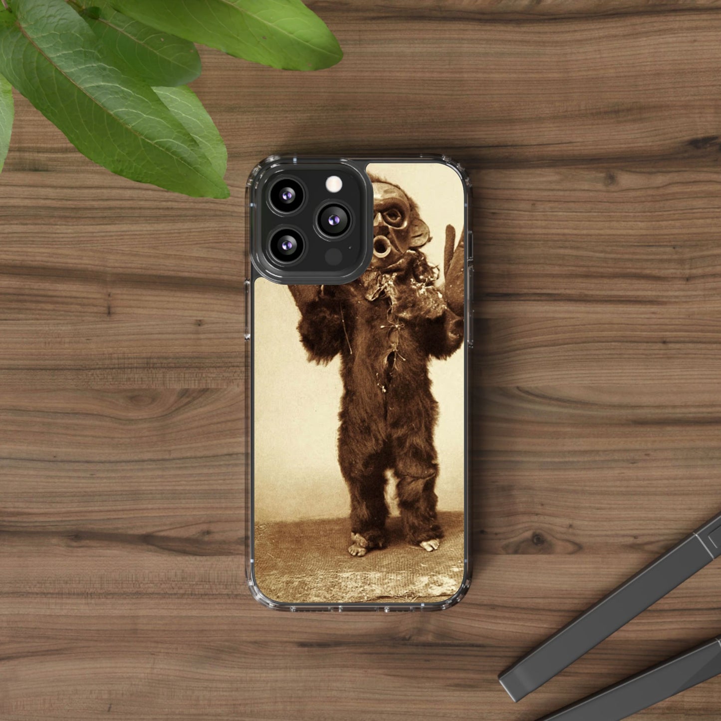 Yei Vintage Monster Clear Phone Case, Unique Phone Cover, Halloween Gift, Retro Style Case, Fun Accessories