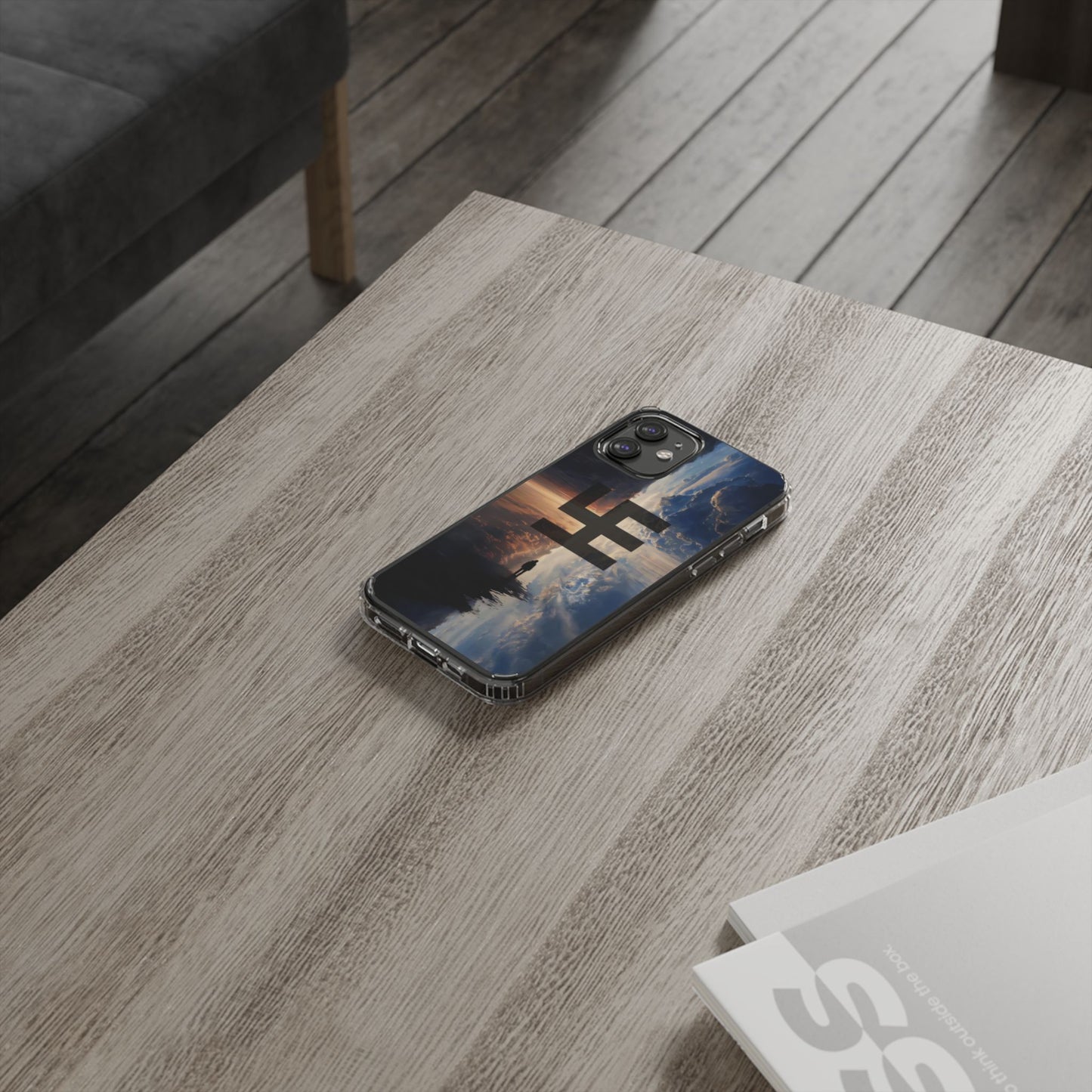 Swasticoin Nature-Themed Clear Phone Case, Unique Phone Cover with Scenic Design, Eco-Friendly Protection, Gift for Travelers, Custom Phone Accessory
