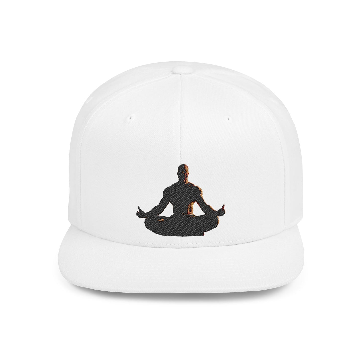 GIGA Zen Meditation Flat Bill Snapback Hat, Mindfulness Cap, Yoga Headwear, Gift for Him/Her, Casual Everyday Wear, Stylish Accessory