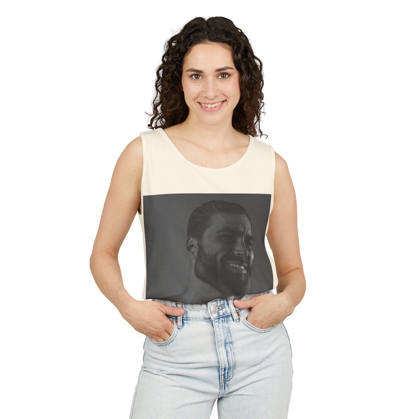 GIGA Unisex Garment-Dyed Tank Top, Summer Apparel, Funny Graphic Tee, Workout Wear, Unique Gift Idea, Casual Outfit
