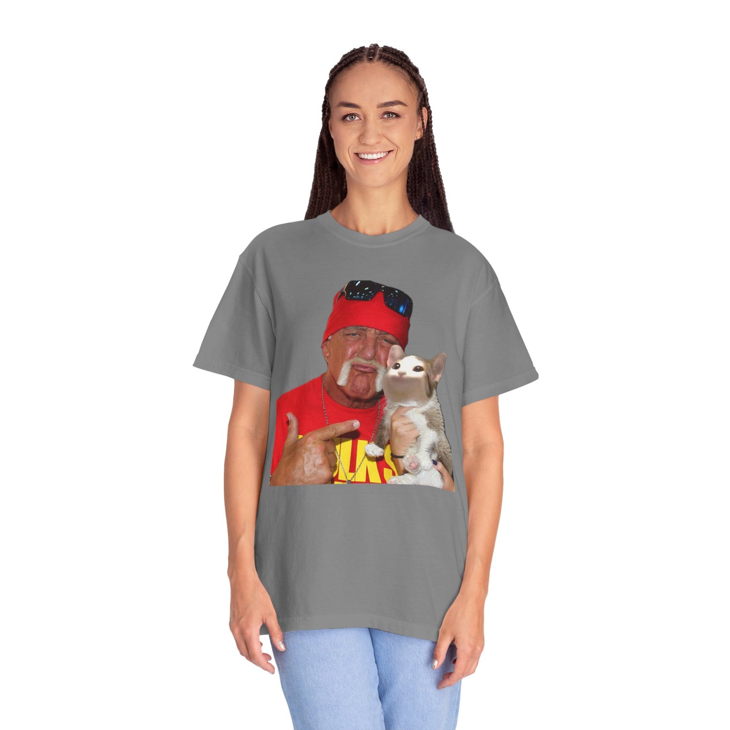 POPCAT Hilarious Unisex T-Shirt: Perfect for Dads, Pet Lovers, Gifts, Funny Apparel, Casual Wear, Cat Lovers