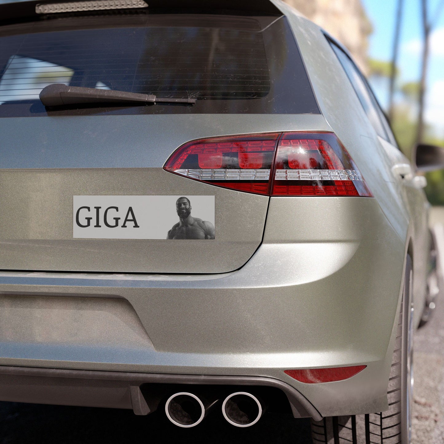 GIGA Car Magnet | Motivational Auto Accessory, Muscle Car Decor, Fitness Fan Gear, Workout Inspiration, Gifts for Him
