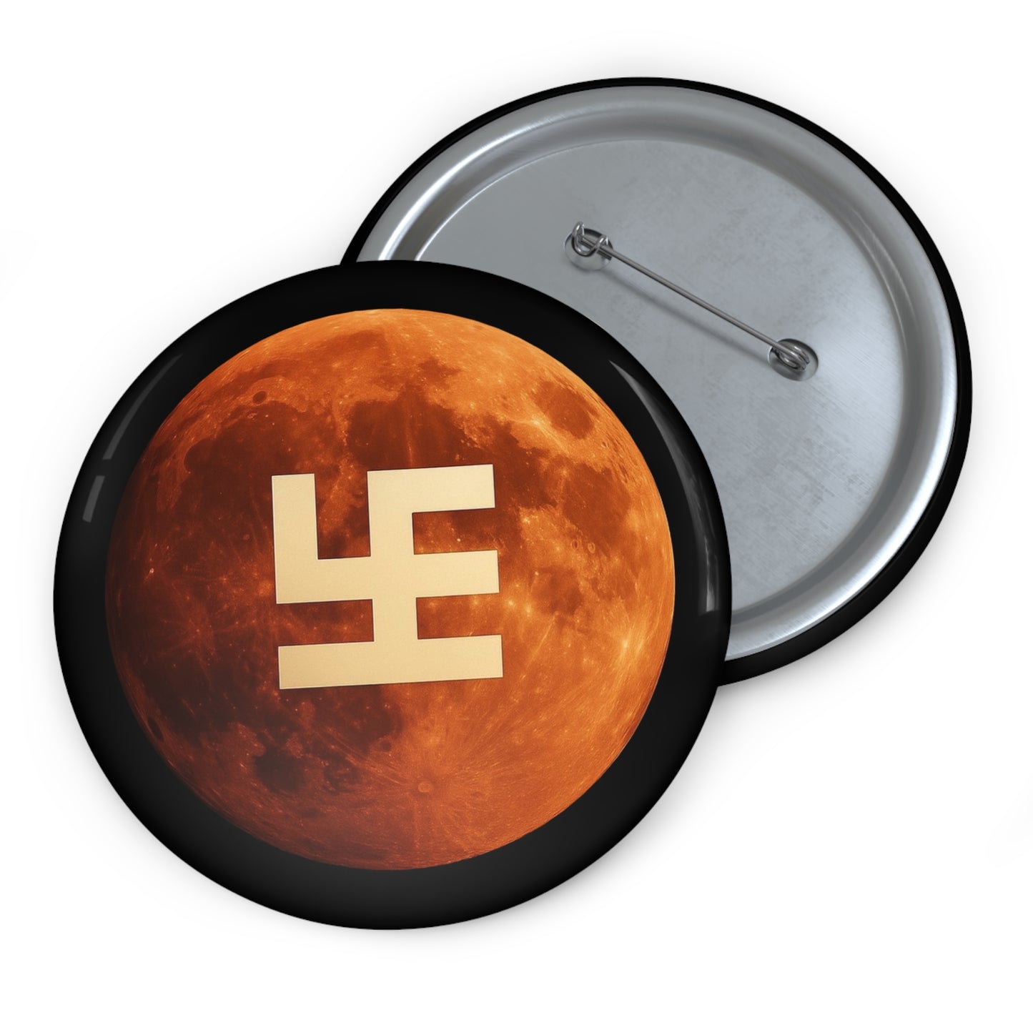 Swasticoin Custom Moon Phase Pin Buttons | Unique Badges for Jackets, Bags, Gifts, Festivals, Collectors
