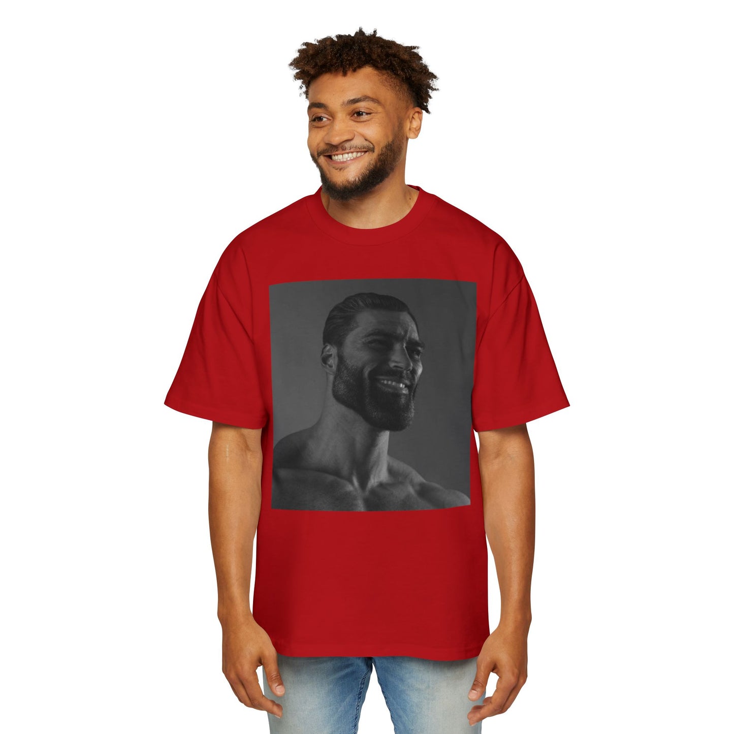 GIGA Men's Heavy Oversized Tee | Casual Streetwear Shirt, Graphic Tee, Gift for Him, Unisex Style, Trendy Apparel