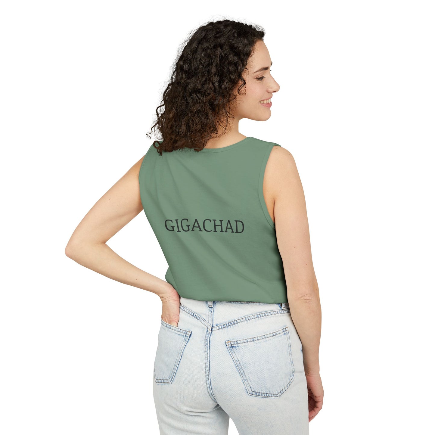GIGA Unisex Garment-Dyed Tank Top, Summer Apparel, Funny Graphic Tee, Workout Wear, Unique Gift Idea, Casual Outfit