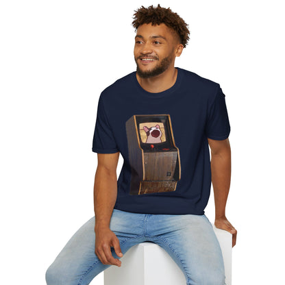 POPCAT Retro Arcade Unisex T-Shirt, Gamer Tee, Vintage Gaming Shirt, Gift for Gamers, Casual Wear