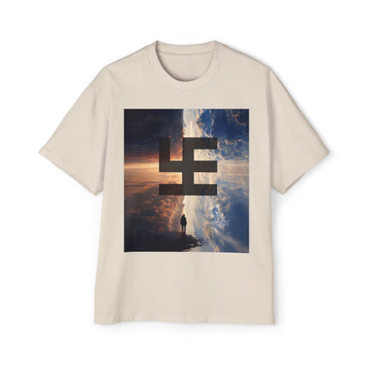 Swasticoin Men's Heavy Oversized Tee with Eye-Catching Design | Casual Wear, Graphic Tee, Street Style, Unisex Fashion, Gift Idea