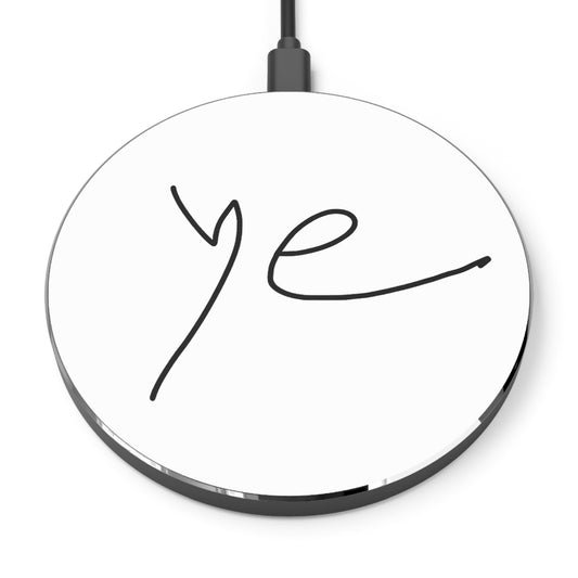 Ye 7BN Minimalist Wireless Charger with Handwritten Design, Modern Charging Pad for Home & Office, Unique Tech Gift, Desktop Accessory, [...]