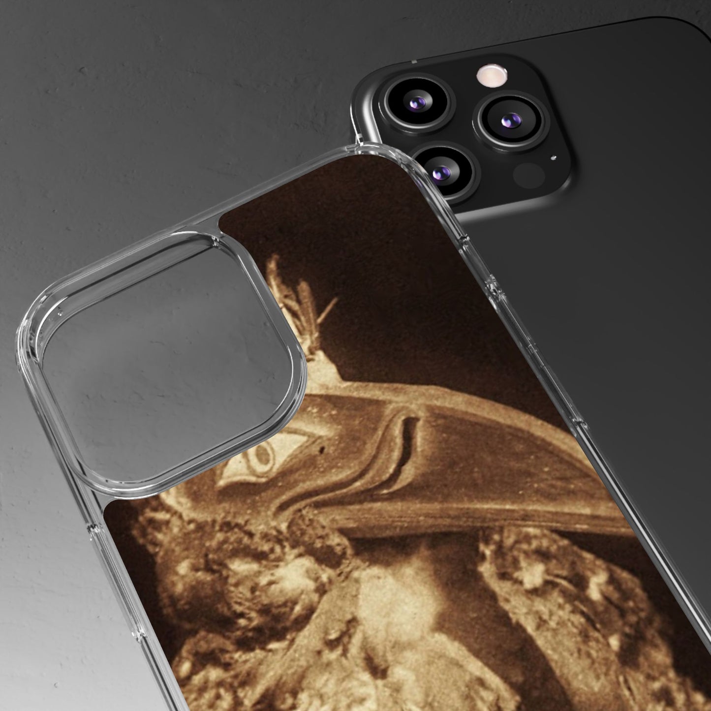 Yei Vintage Bird Design Clear Phone Case, Artistic Phone Accessories, Unique Gift for Nature Lovers, Eco-Friendly Tech Case, Stylish Protection