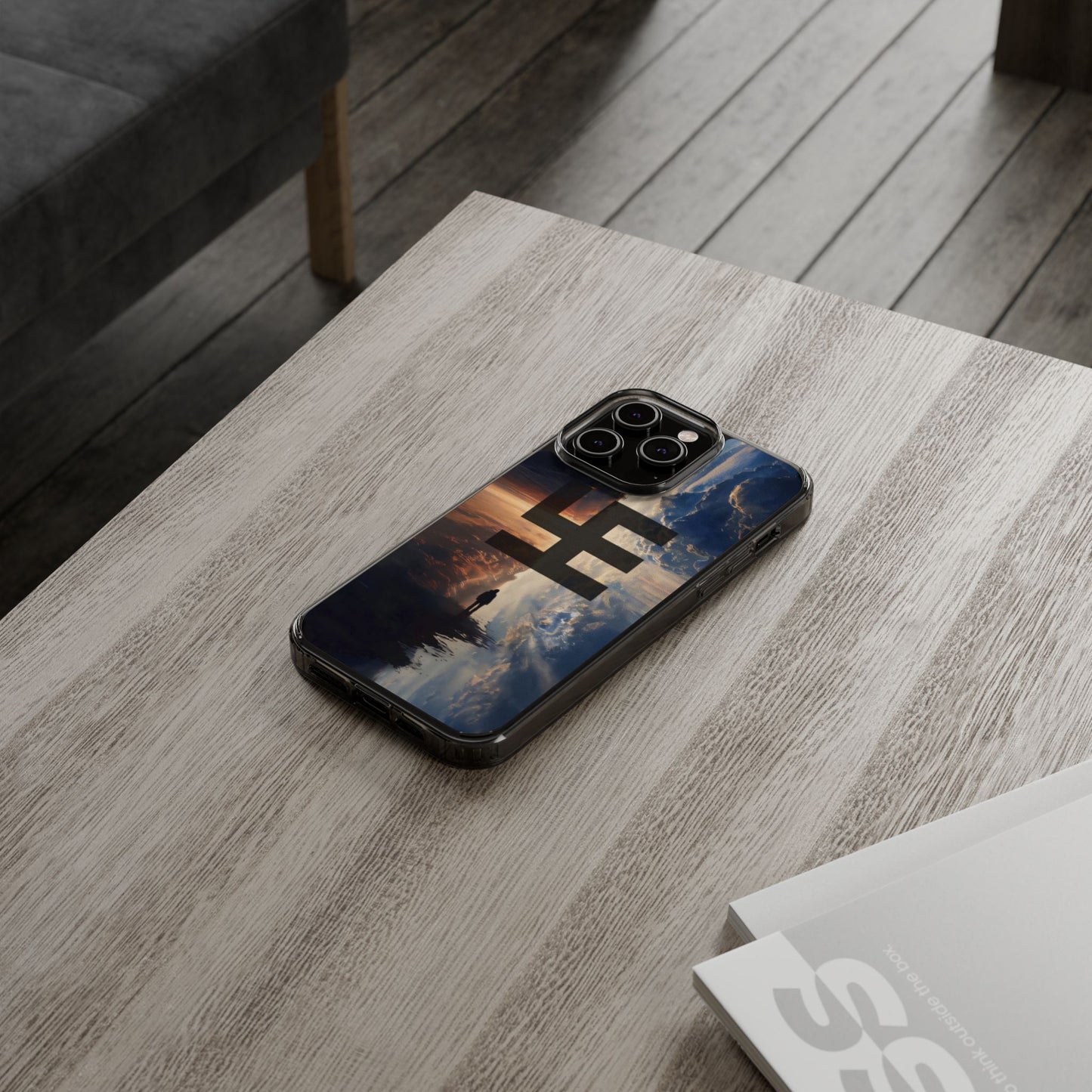 Swasticoin Nature-Themed Clear Phone Case, Unique Phone Cover with Scenic Design, Eco-Friendly Protection, Gift for Travelers, Custom Phone Accessory