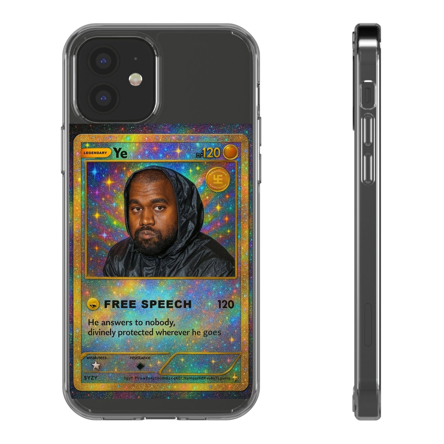 Ye Inspired Clear Phone Case, Trendy Phone Cover for Fans, Unique Gift for Birthdays, Pop Culture Accessory, Custom Smartphone Case
