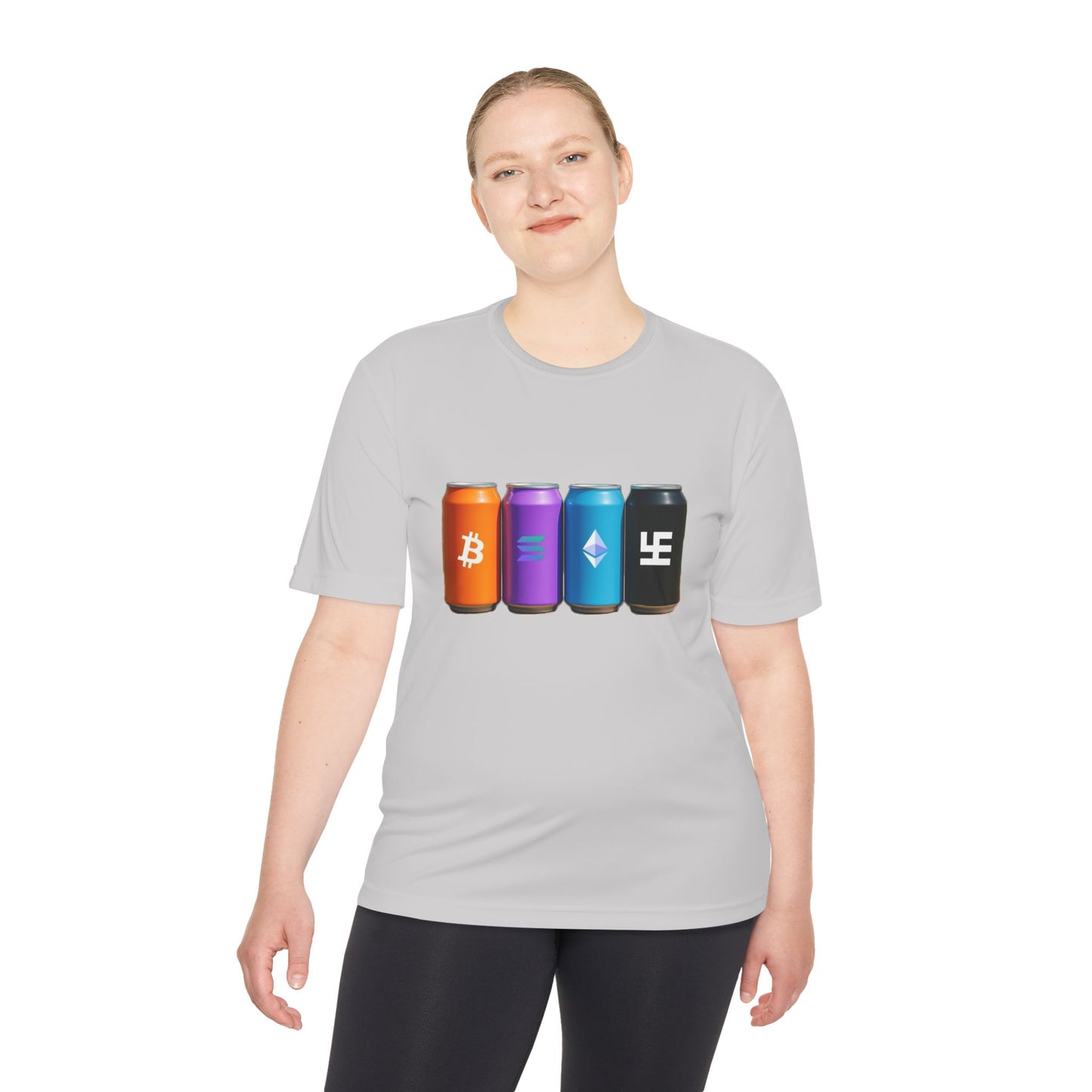 Swasticoin/Crypto Cans Unisex Moisture Wicking Tee, Perfect for Gamers, Crypto Enthusiasts, Gift for Tech Lovers, Casual Wear, Sports Shirt