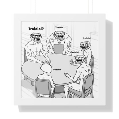 TROLL Funny Meme Art Print, Humorous Framed Poster, Office Decor, Gift for Friends, Troll Humor Wall Art